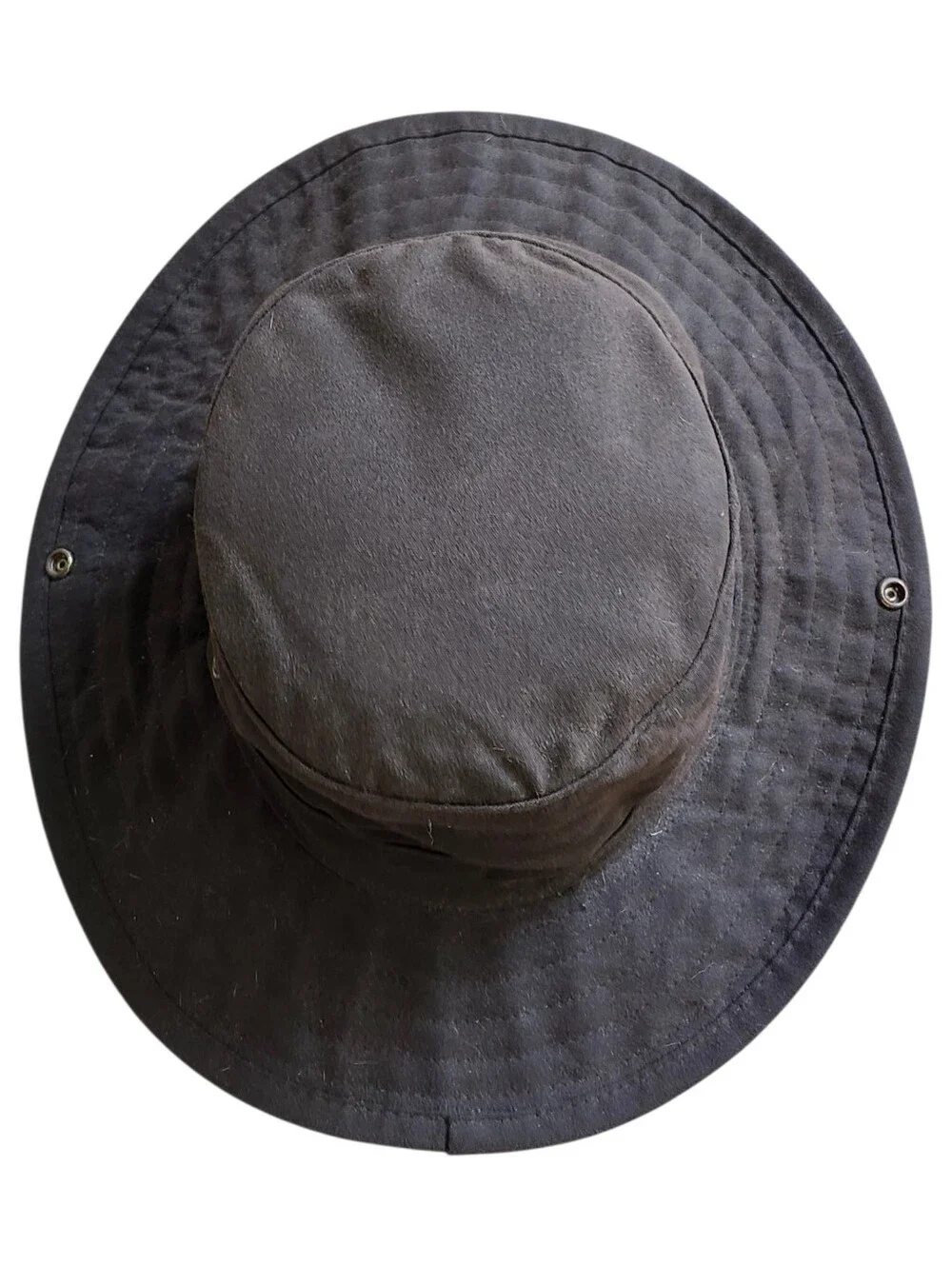 Driza-Bone Vintage Australia Oilskin Slouch Bush Hat Brown Waxed Cotton Size L